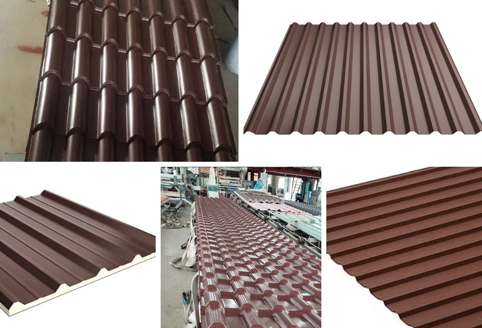 Các loại tôn màu nâu đất phổ biến hiện nay